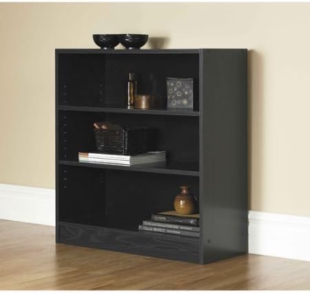 Black 3-Shelf Bookcase, Pack of 2 F9207