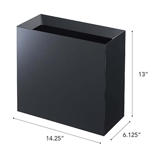 White Plastic Tall Trash Can with Handle O387