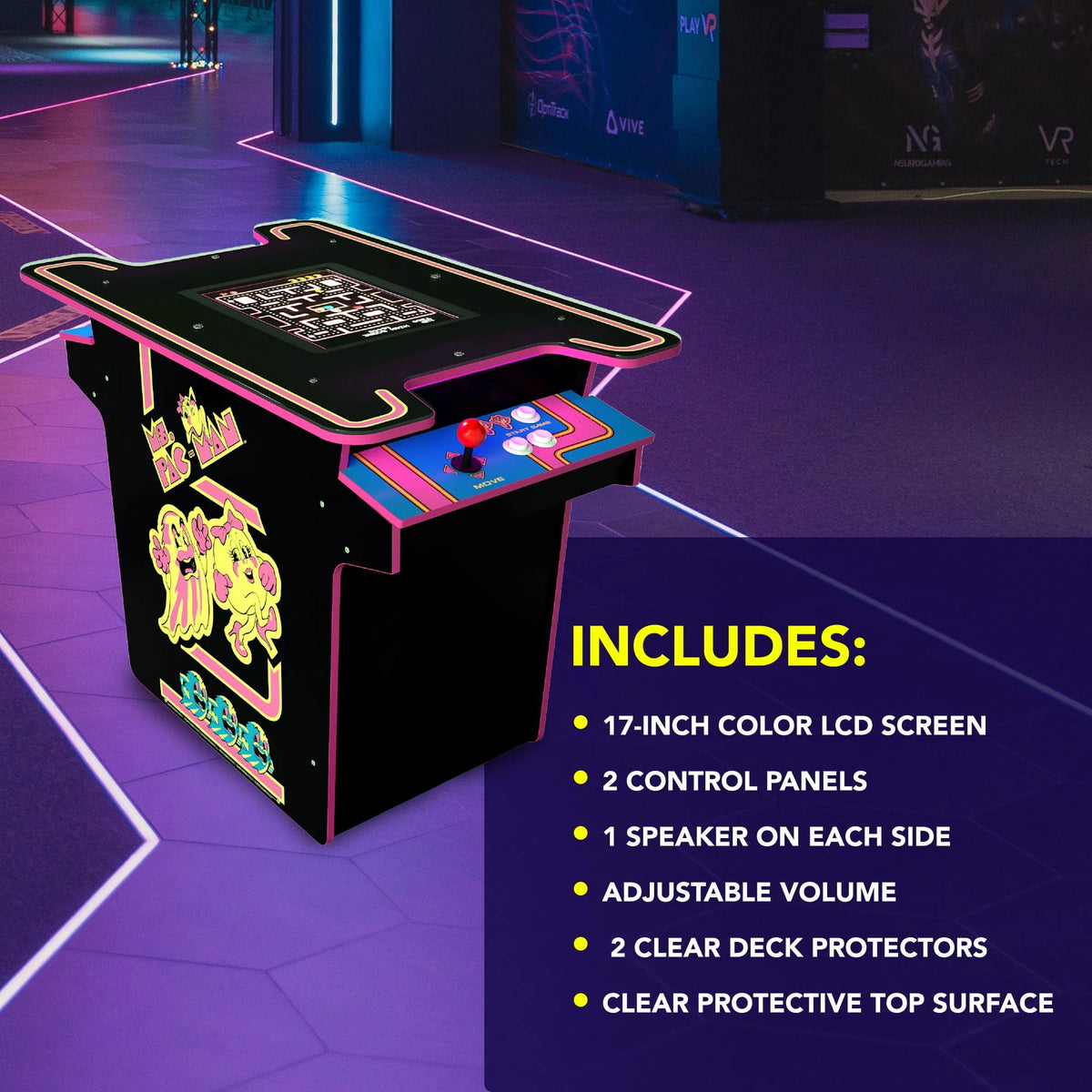 Black Head-to-Head Arcade Table with 12 Games J54491