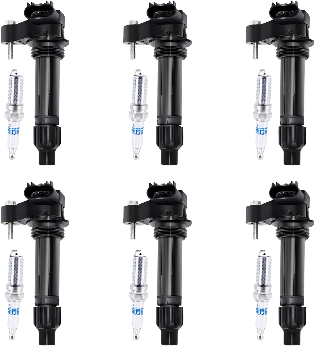 Ignition Coils and Platinum Spark Plugs Set of 6 U888