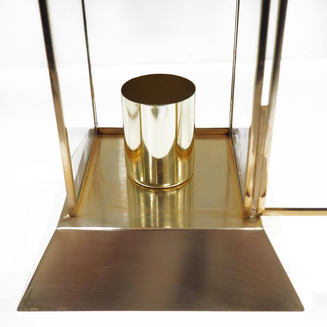 Black Glass Taper Candle Lantern Set K796705