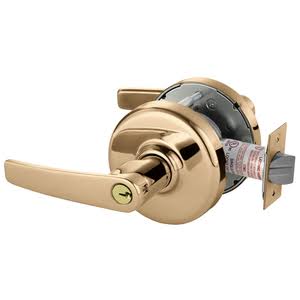 Bright Bronze Clear Coated Cylindrical Lock W600281