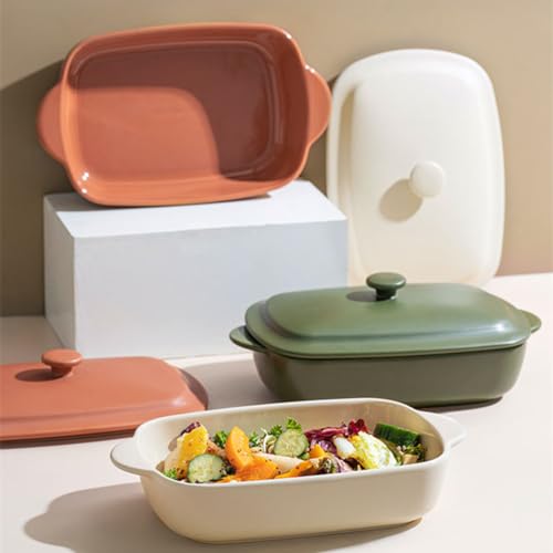 33oz Ceramic Rectangular Baking Dish with Lid A45397