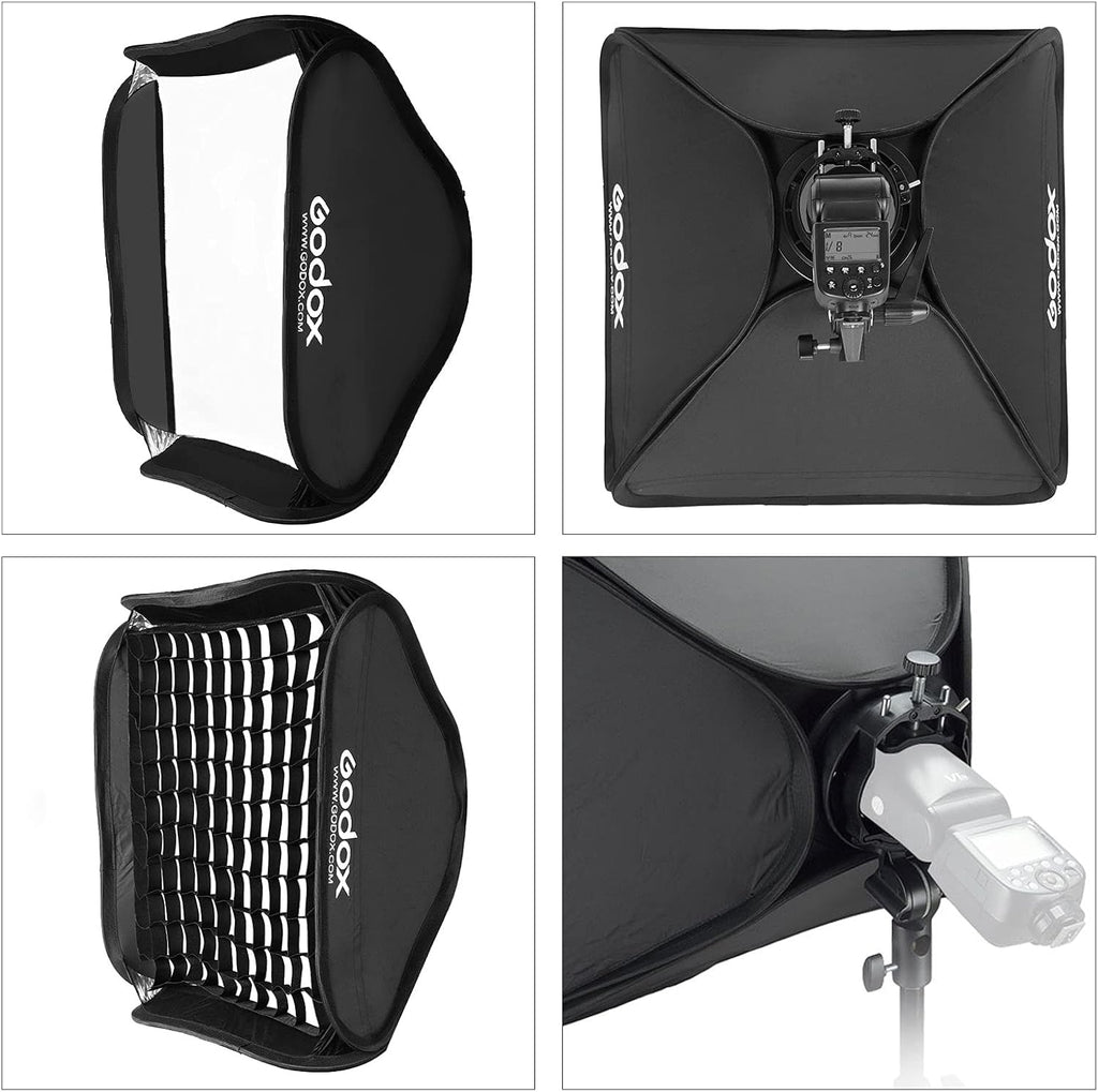 Foldable Flash Softbox Kit with Grid and Carrying Case Y820799