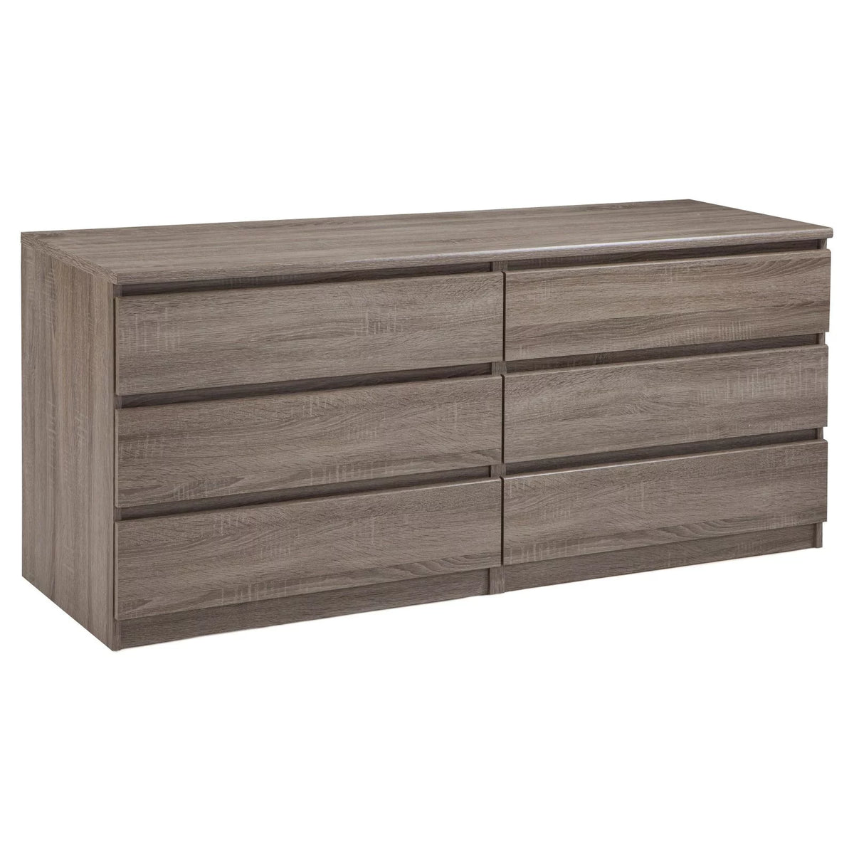 White High Gloss 6 Drawer Engineered Wood Dresser C815304