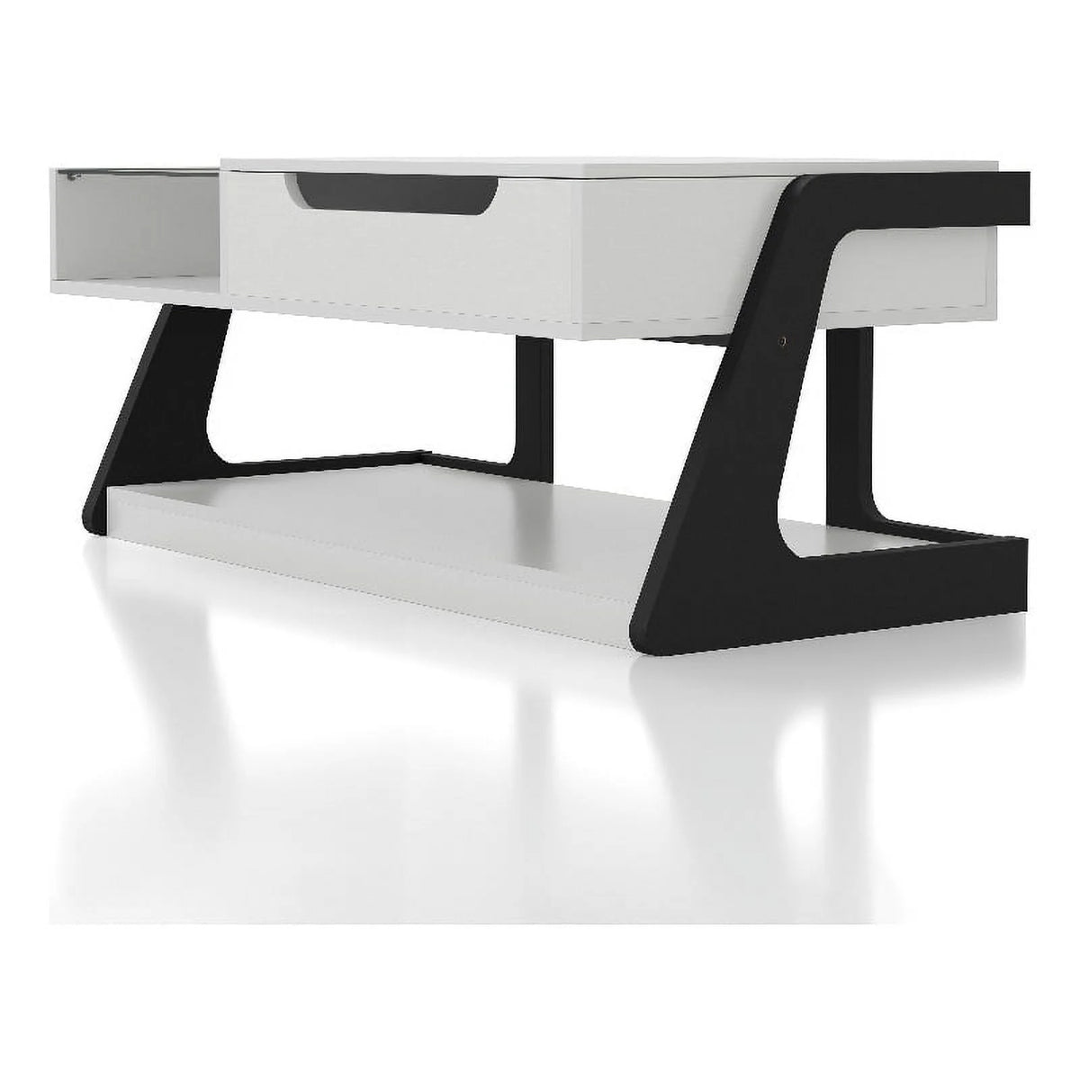 White Wood Lift-Top Storage Coffee Table D5978