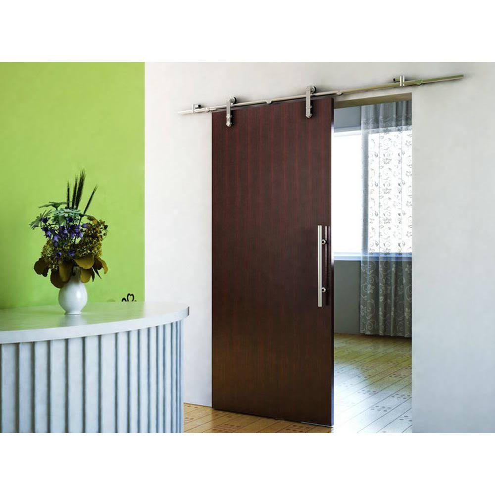 Matte Black Sliding Door Hardware 2-Set R66441
