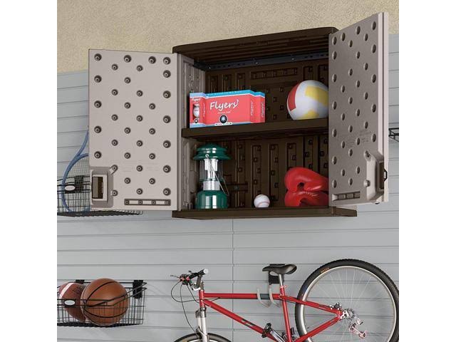 4 Cubic Feet Resin Single Shelf Wall Storage Cabinet 6 Pack U159