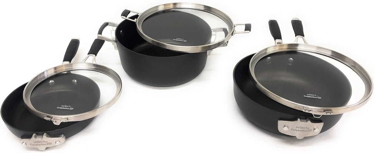 9pc Hard-Anodized Nonstick Cookware Set O19343