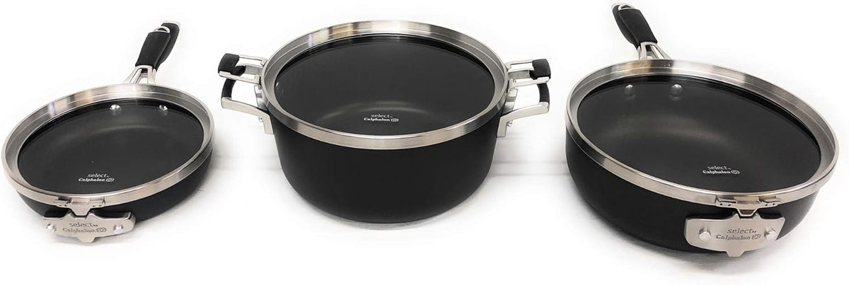 9pc Hard-Anodized Nonstick Cookware Set O19343