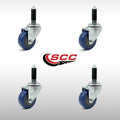 Blue Polyurethane Swivel Caster Set of 4 O906248