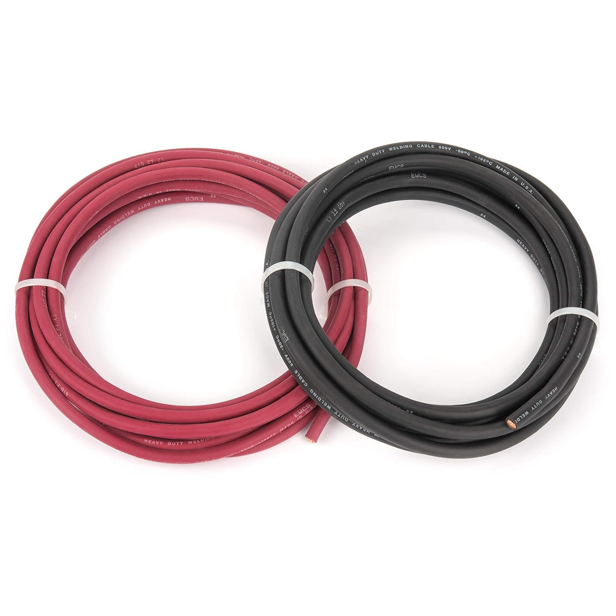 4 Gauge Extra Flexible Welding Cable 600 Volt 20 Feet Black Red Pack of 2 Z85283