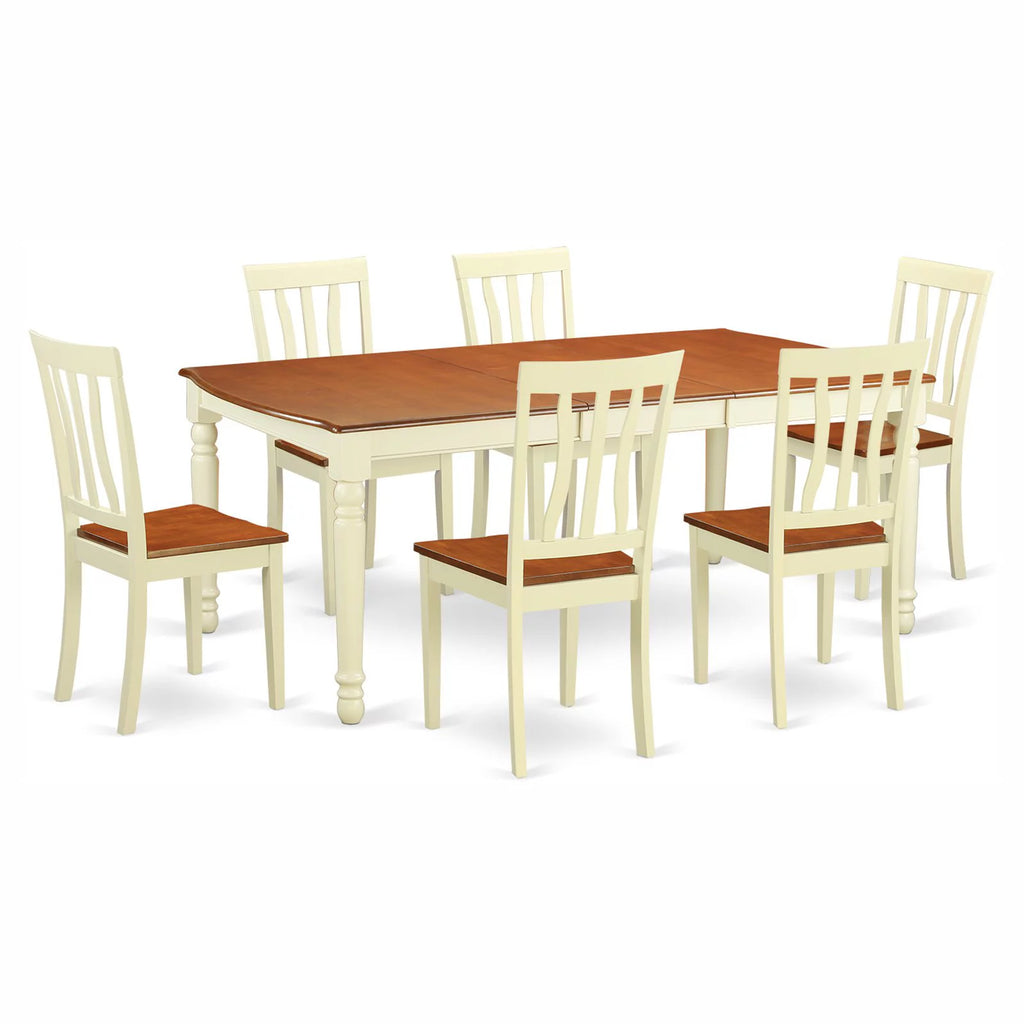 7 Piece Extension Rectangular Dining Table Set O4602