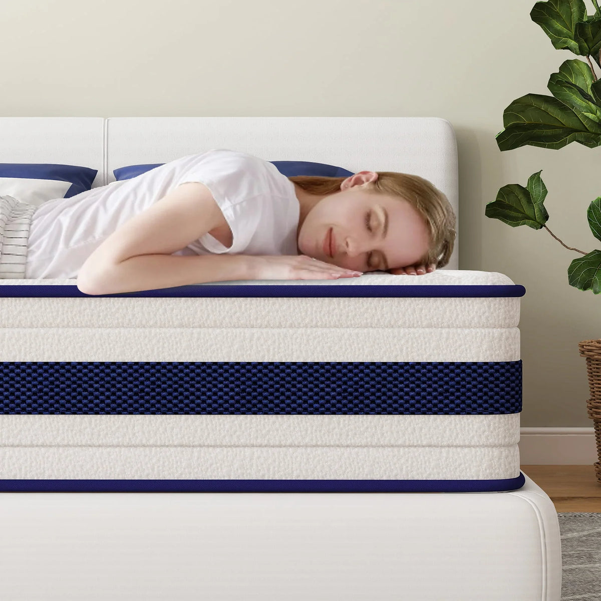 Queen 10 Inch Hybrid Memory Foam Mattress R735