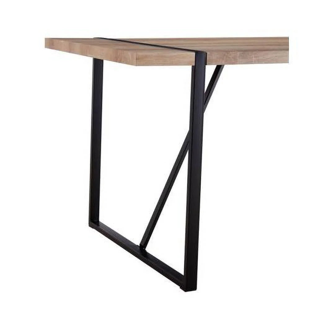 55" Rustic Industrial Rectangular MDF Wood Dining Table T3947