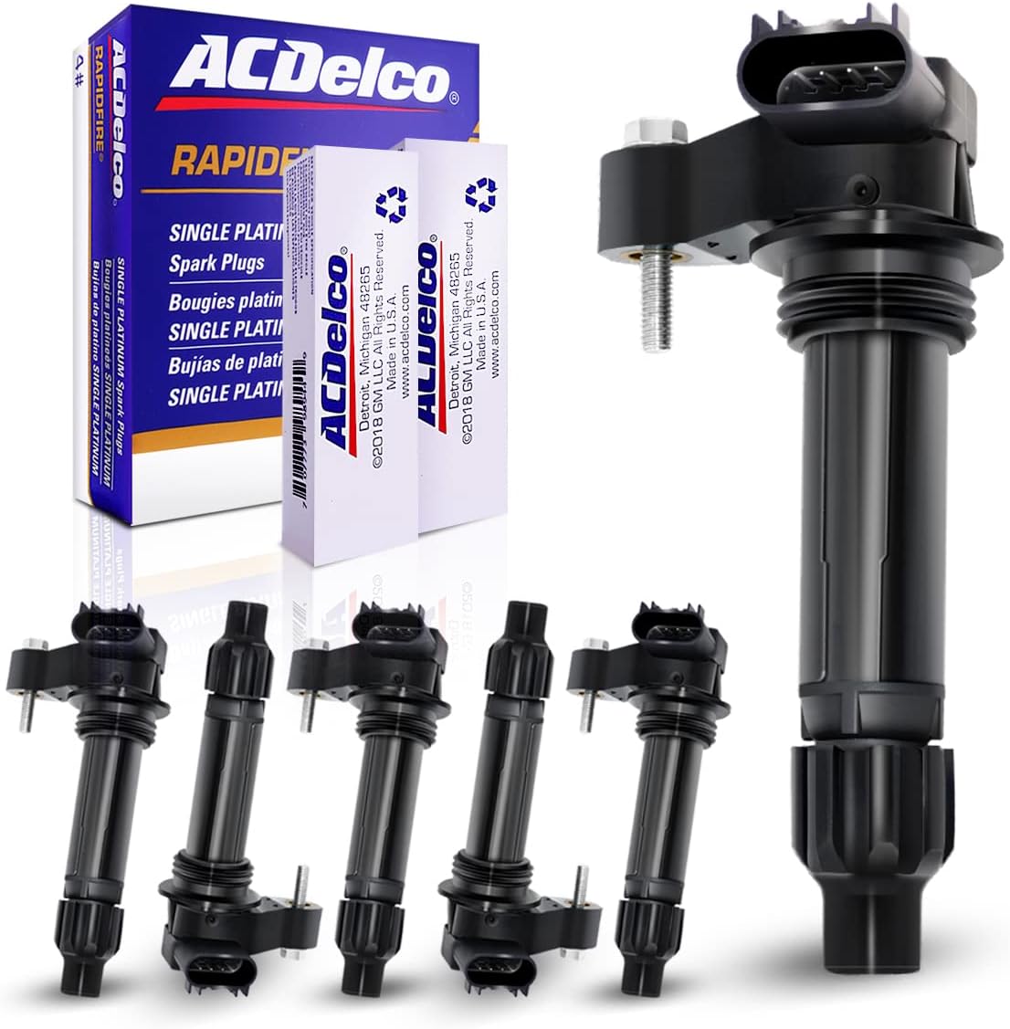 Ignition Coils and Platinum Spark Plugs Set of 6 U888