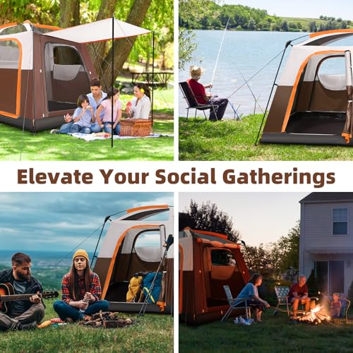 6 Person Waterproof Windproof Pop-Up Tent with Carry Bag K3630