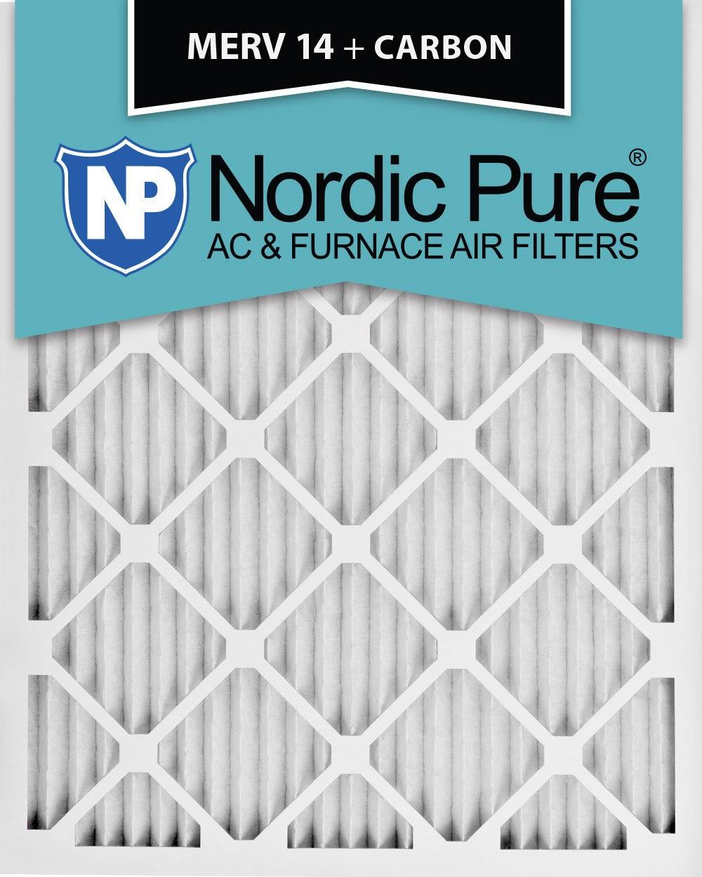 12x20x1 MERV 14 Pleated Carbon Air Filters 12 Pack U63019