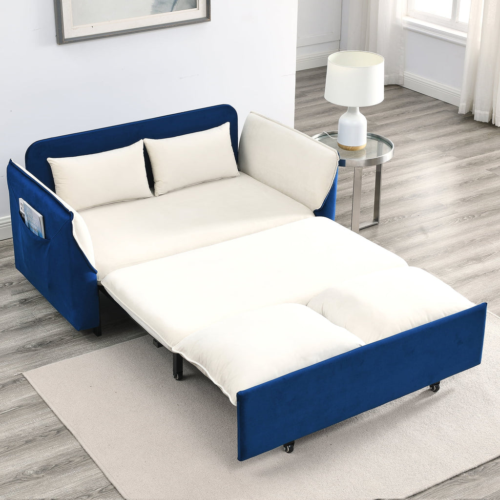 Blue Pull Out Sofa Bed X643876