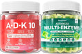 1000mg Chewable Digestive Enzymes Gummies with Probiotic Prebiotic Fiber Vitamin ADK Calcium Magnesium Zinc Q251