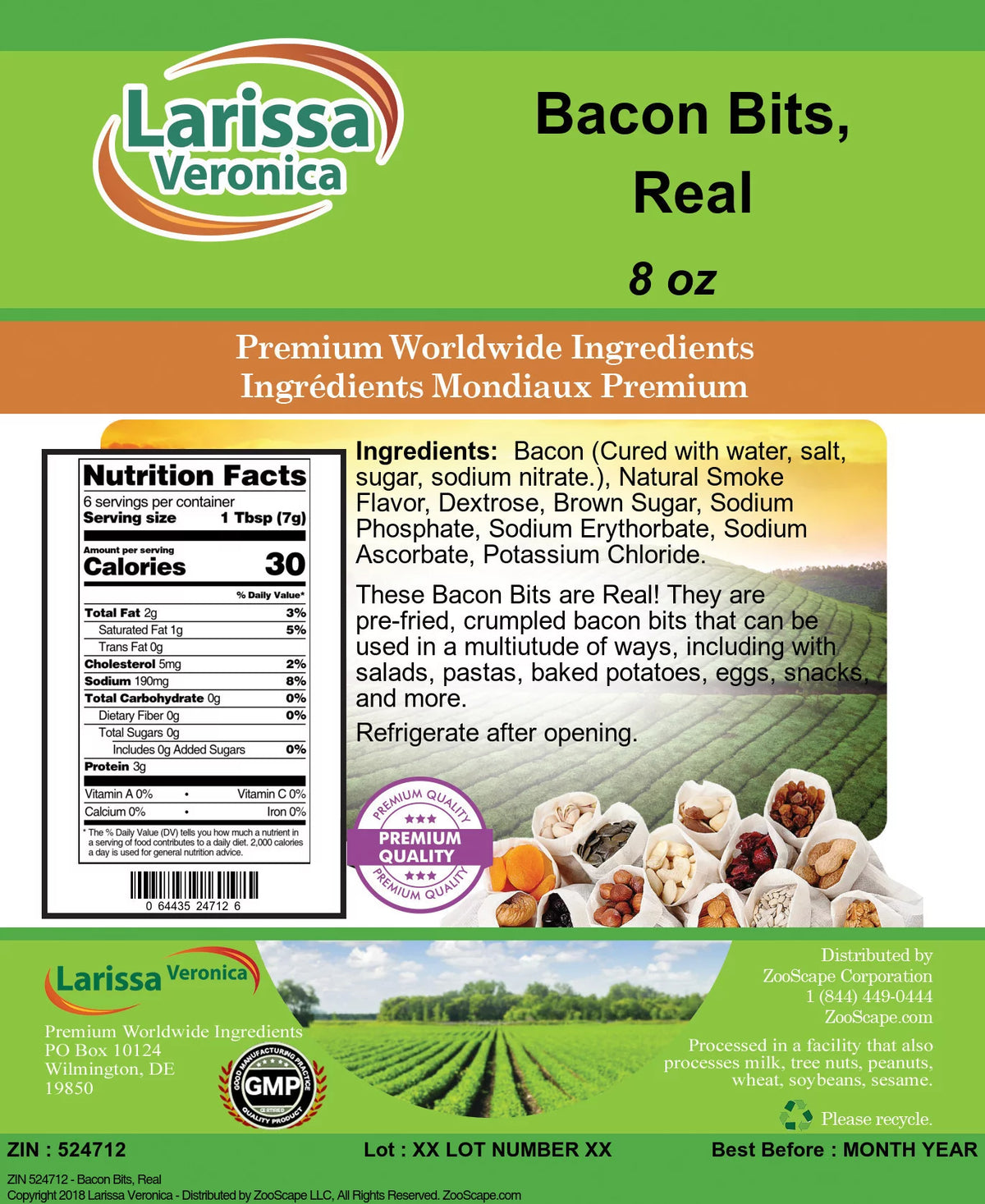 Bacon Bits 8 oz 2-Pack S1501