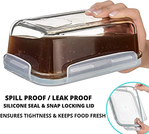 Large Glass Food Storage Containers with Lids, BPA Free Z483