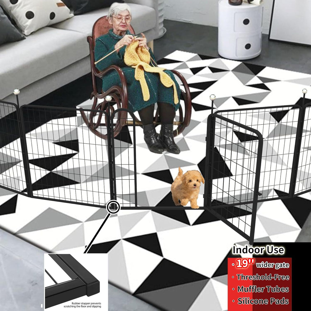 32'' Portable Metal Dog Playpen with 6 Panels X421