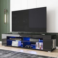 57 Inch LED TV Stand with Glass Shelves C328741