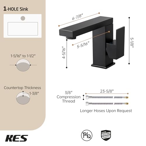 Matte Black Stainless Steel Swivel Bathroom Faucet L9403