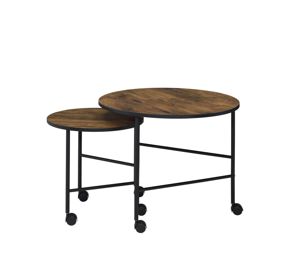 Vintage Oak Nesting Tables O816