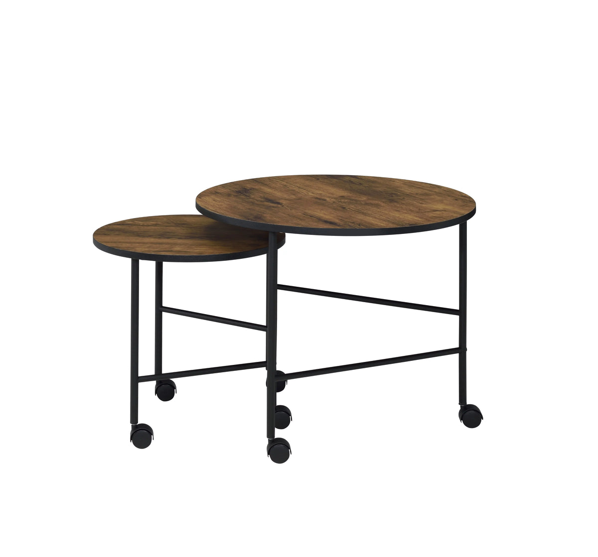 Vintage Oak Nesting Tables O816