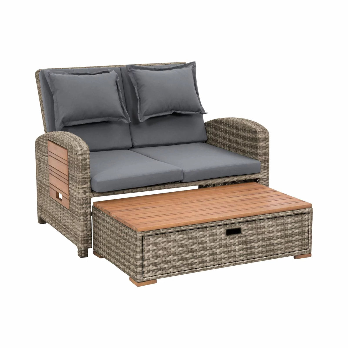 Solid Teak Wood Outdoor Modular Daybed R98955