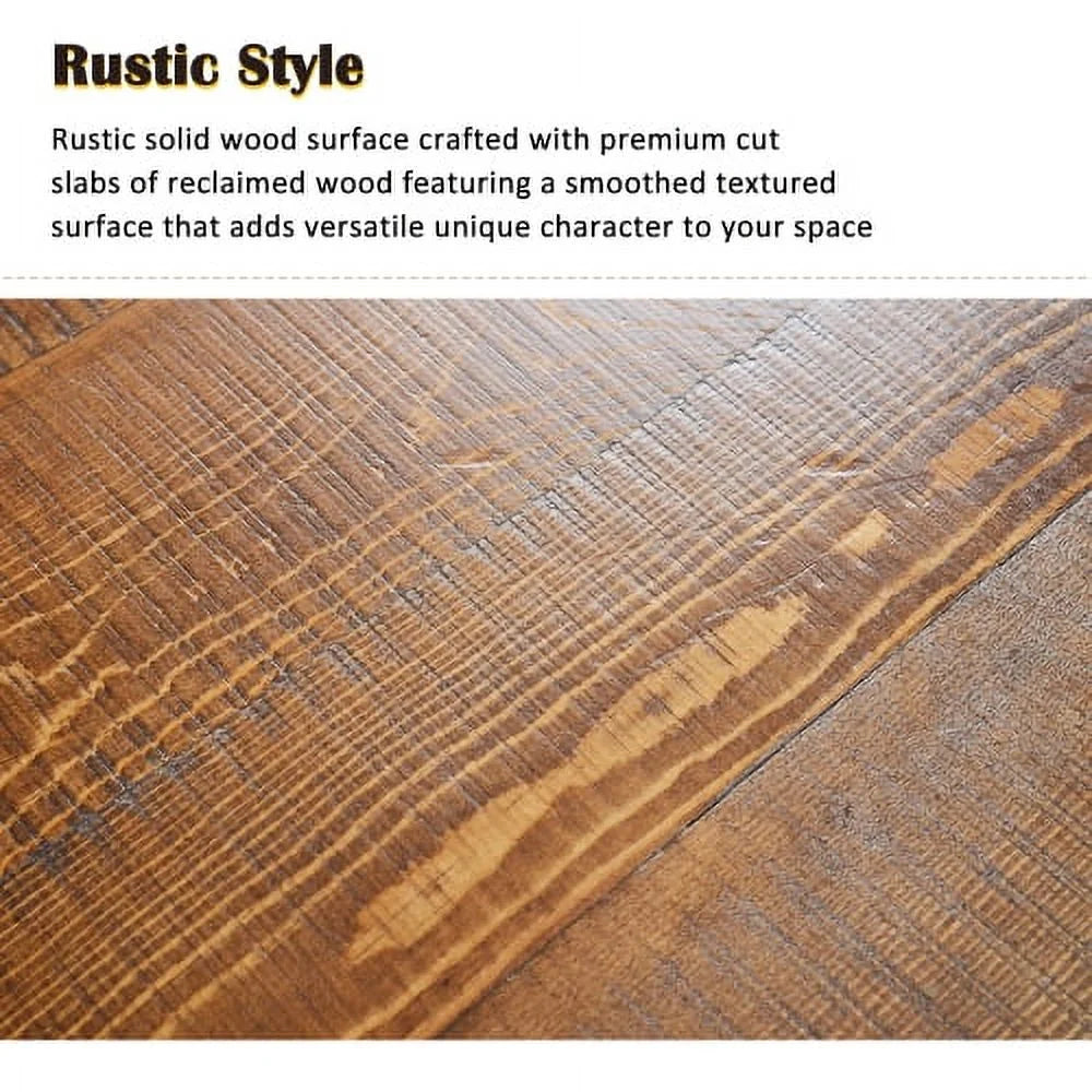 Rustic Natural Coffee Table with Storage Shelf Q129230