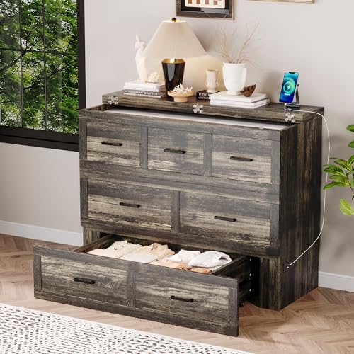 Queen Murphy Bed with Charging Station and Storage J6586