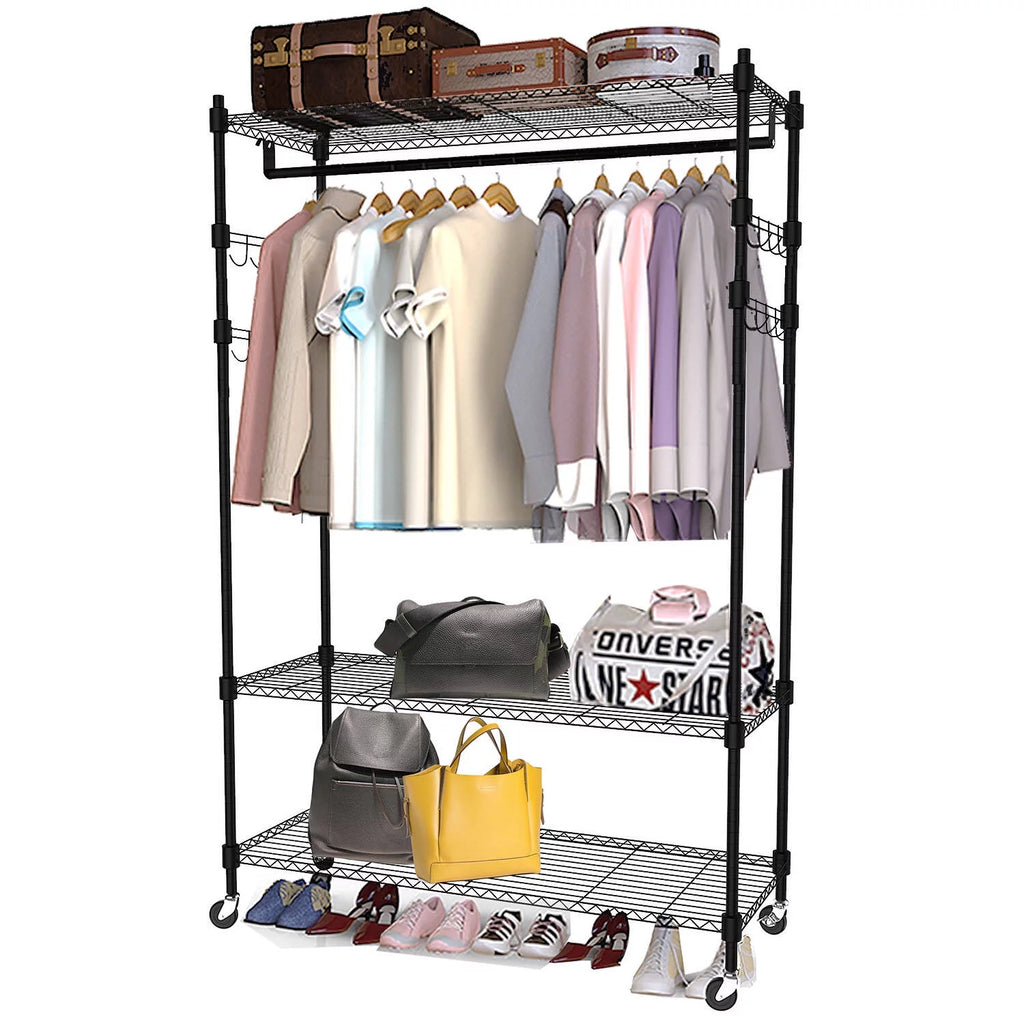 Heavy Duty Clothing Garment Rack with Shelves L103