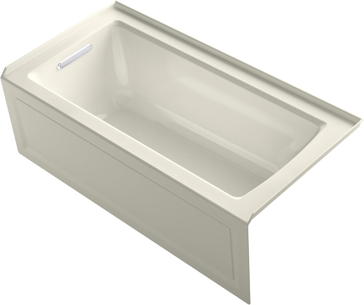 60" x 30" White Alcove Bath with Integral Apron R8595