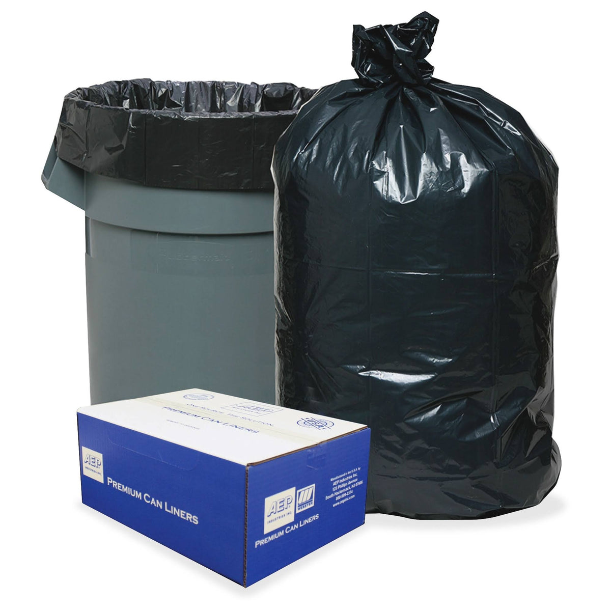 Heavy-Duty Low-Density Liners, 250 / Carton, Black N239