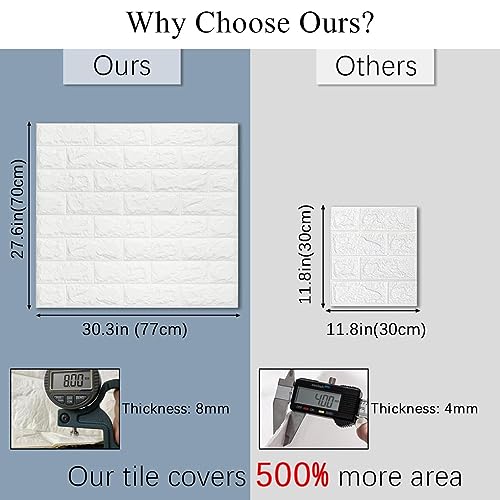 20 Pack Peel and Stick 3D Faux Brick Wall Panels L567228