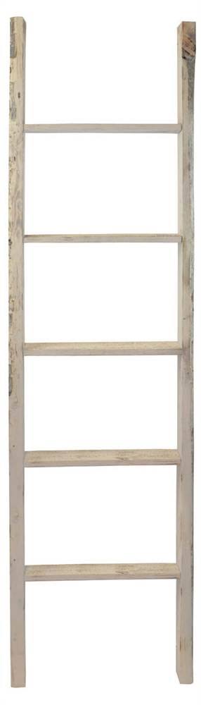 Chalk Dust White Vintage Farmhouse 5-Rung Ladder B768854