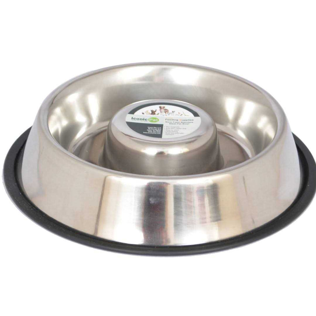 Stainless Steel Slow Feed Pet Bowl U196049