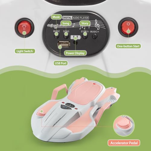 Electric Wiggle Car with Safety Handle I66247
