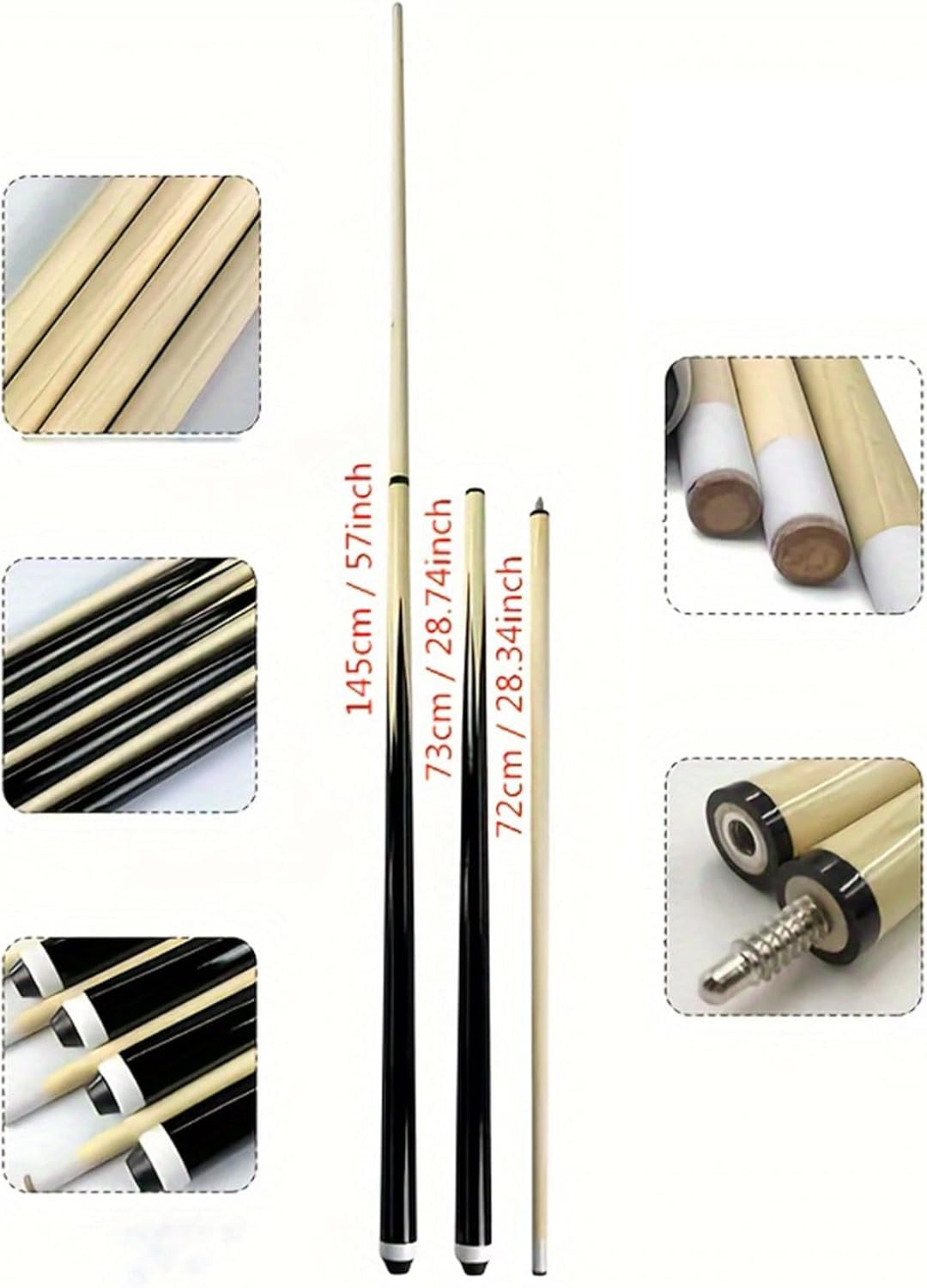 Wooden Billiard Cue Stick 500g O405160