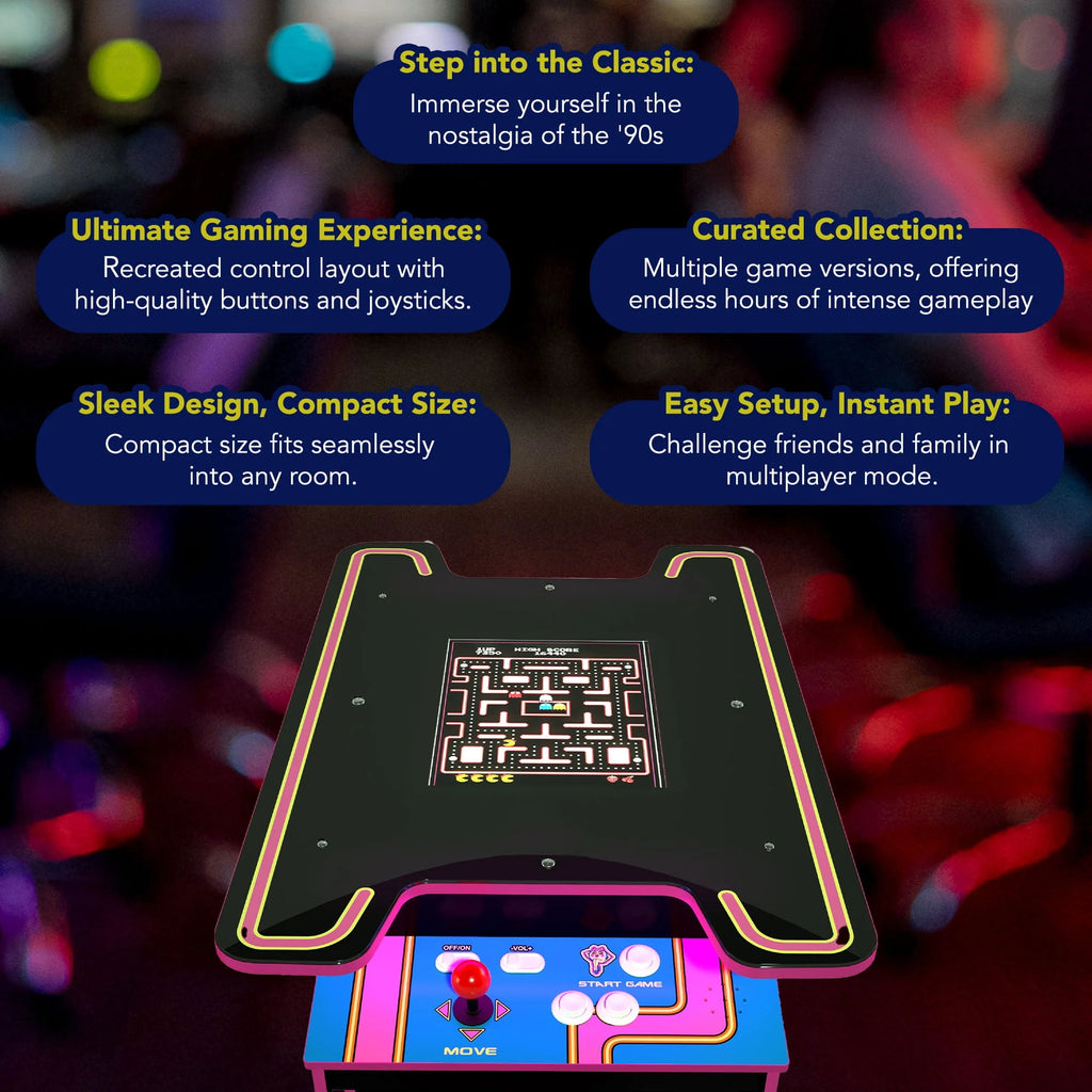 Black Head-to-Head Arcade Table with 12 Games J54491