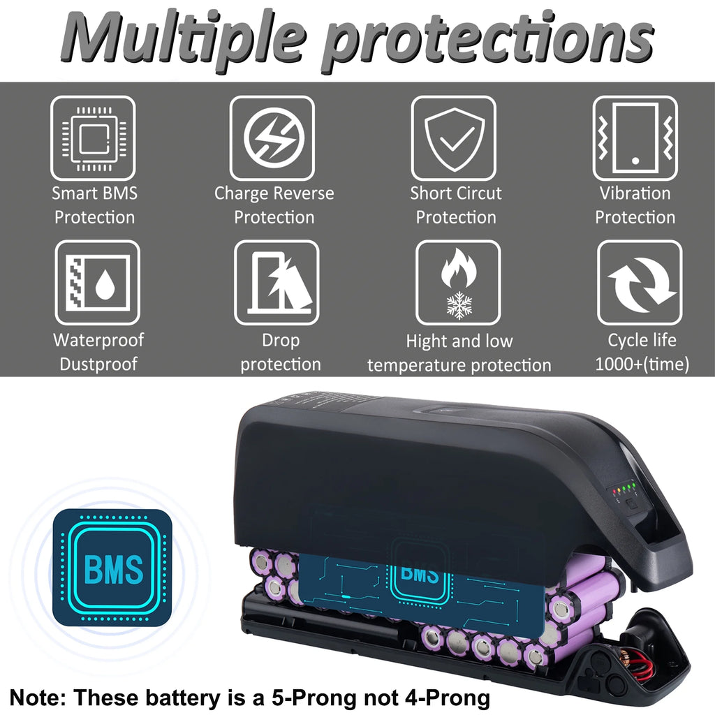 36V 20Ah Lithium Ebike Battery with 3A Charger Y2640