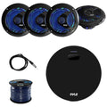 Water Resistant Marine Bluetooth Amplifier Receiver with 6.5 inch Waterproof Audio Speakers V819112