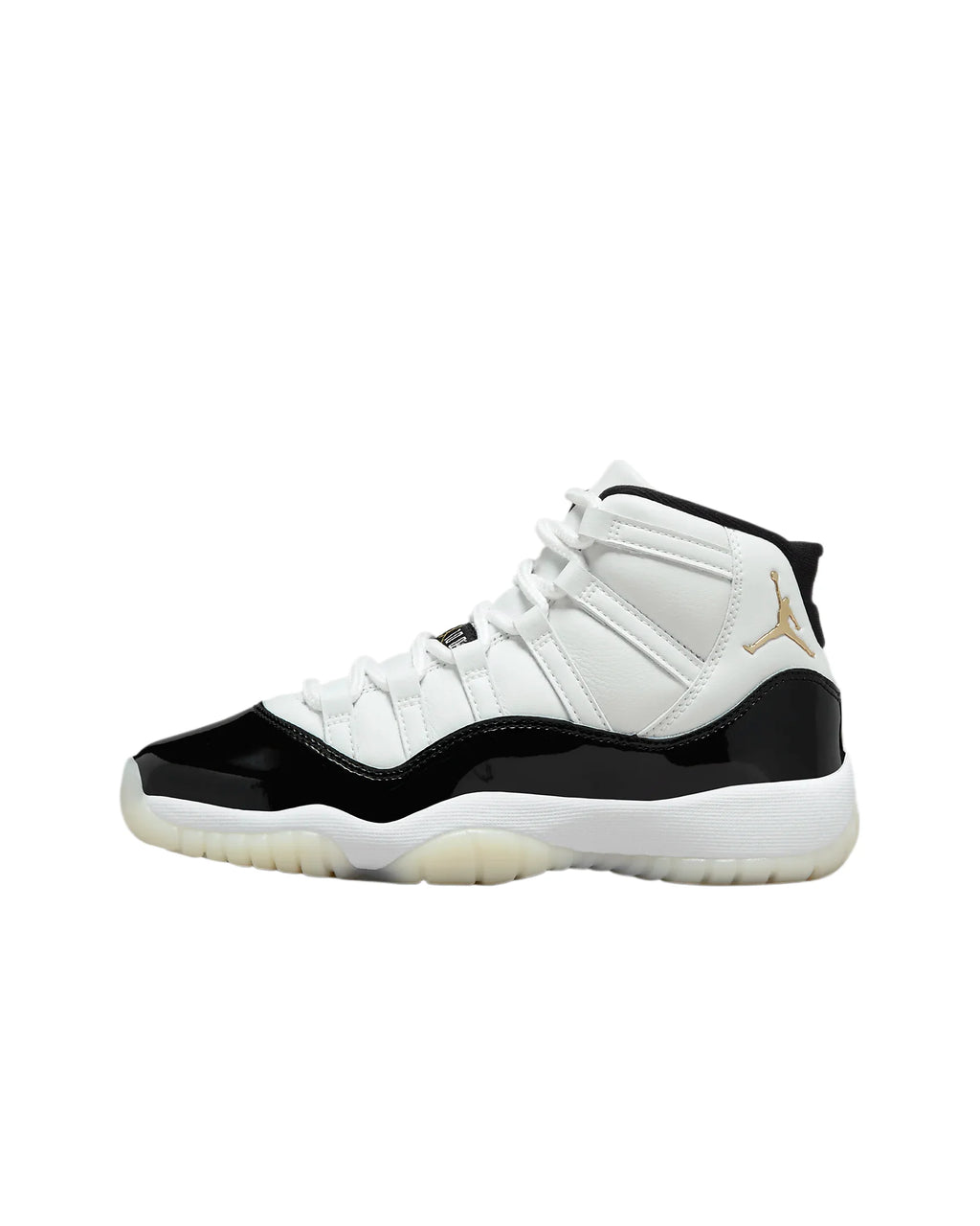 White Metallic Gold-Black Retro Sneaker C811