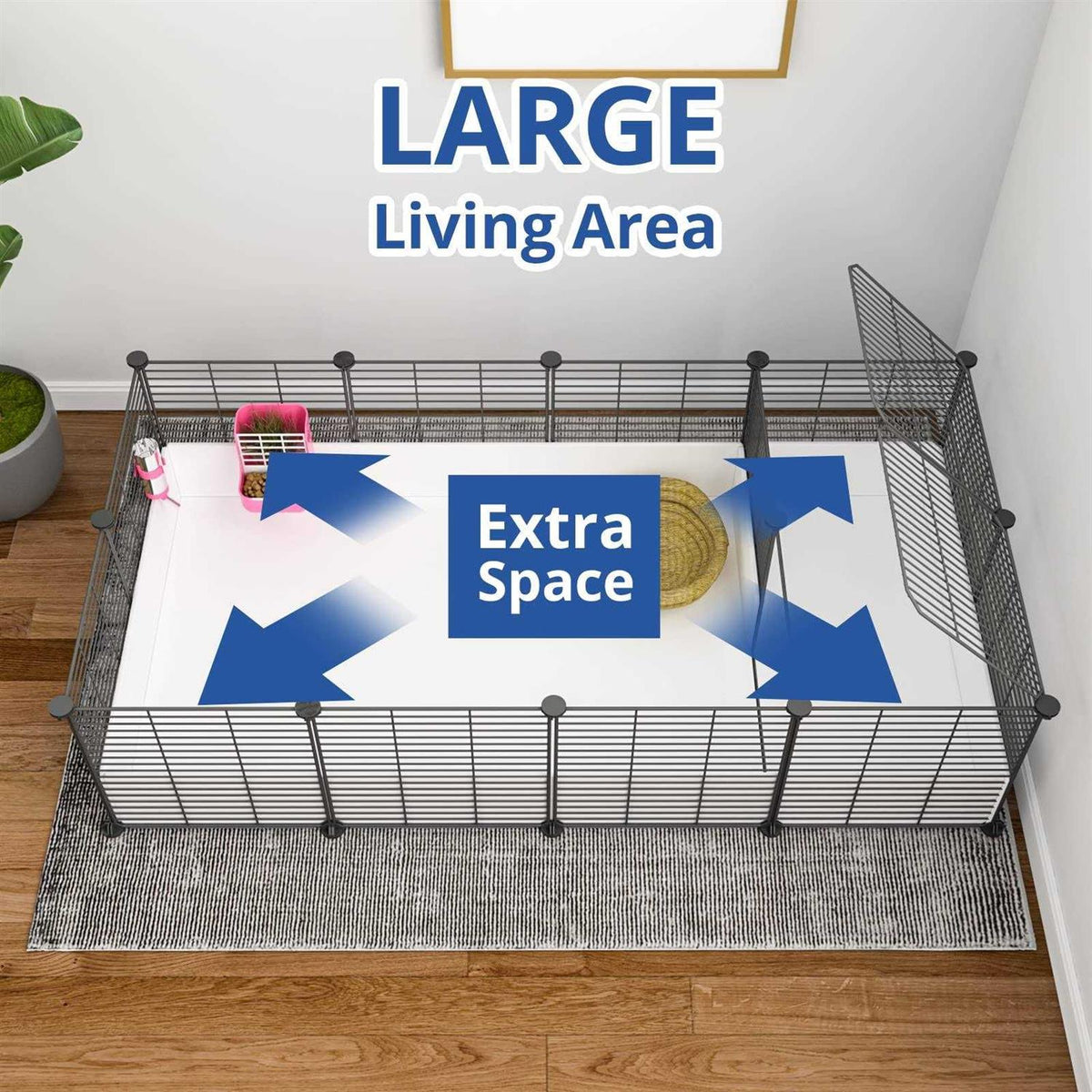 Guinea Pig Cage with Waterproof Plastic Bottom G55773