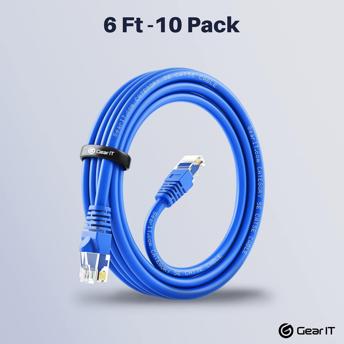 100-Pack Cat5e Ethernet Patch Cable 1.5 Feet Blue C4013
