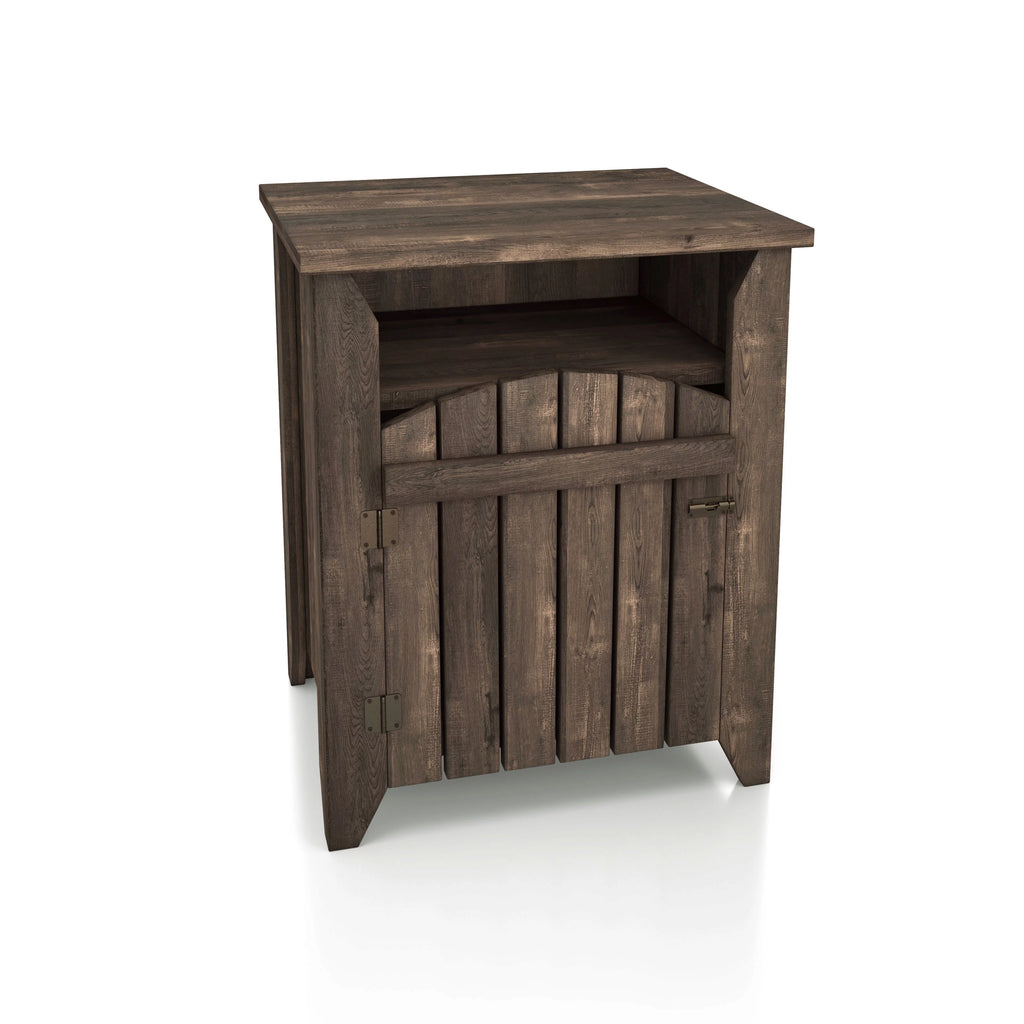 Rustic Oak 20-inch 2-Shelf Side Table Set of 2 P85565
