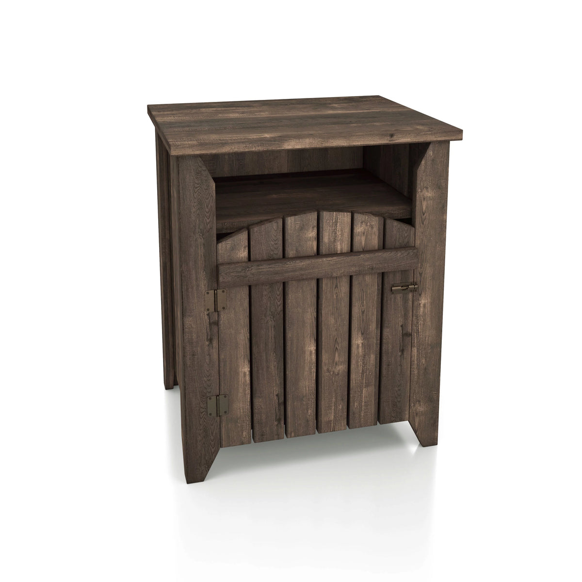Rustic Oak 20-inch 2-Shelf Side Table Set of 2 P85565